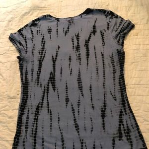 Short sleeve shirt funky blues tie dye pattern